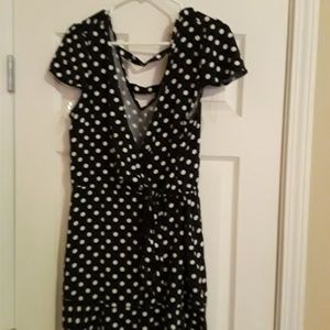Women polka dot mini dress